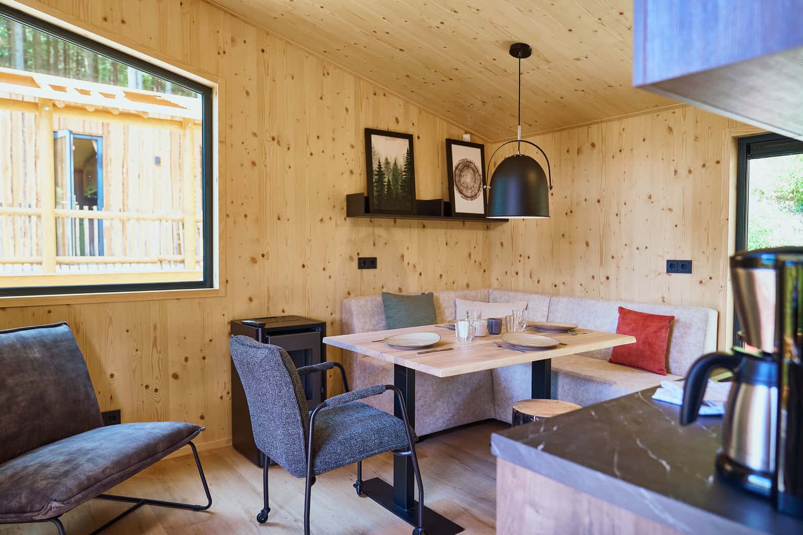 4P boomhut met glijbaan