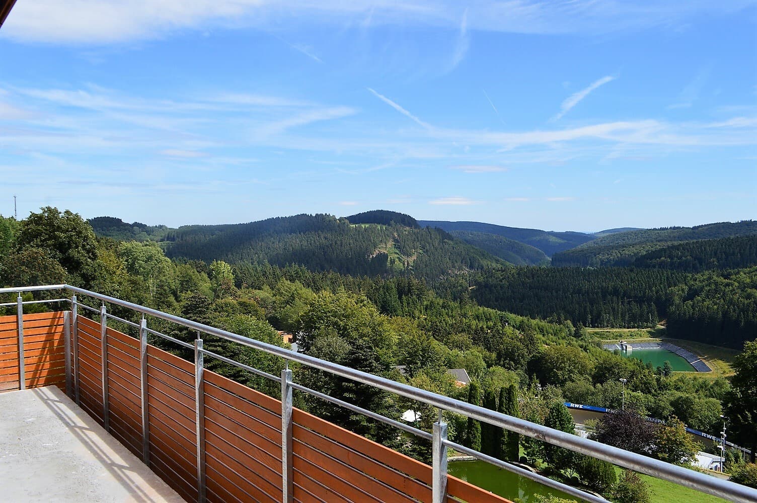 Uitzicht vanaf het balkon