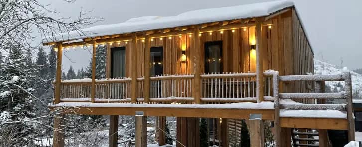 Vakantie in een boomhut op elk moment van het jaar